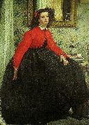 James Tissot portrait of a lady, c. oil painting